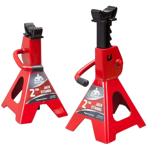 Jack Boss ジャックスタンド ロープロファイル 2 トン (4000 ポンド) リフティングカースタンド、自動車小型車両に適合、2 パック